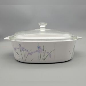 Corning Ware Shadow Iris Casserole Dish with Lid, A-2-B, 2 Liter